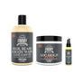 Uncle Jimmy Hold Hair Kit — Hair, Beard & Body Wash, Loc Hold, and Beard Oil shown together