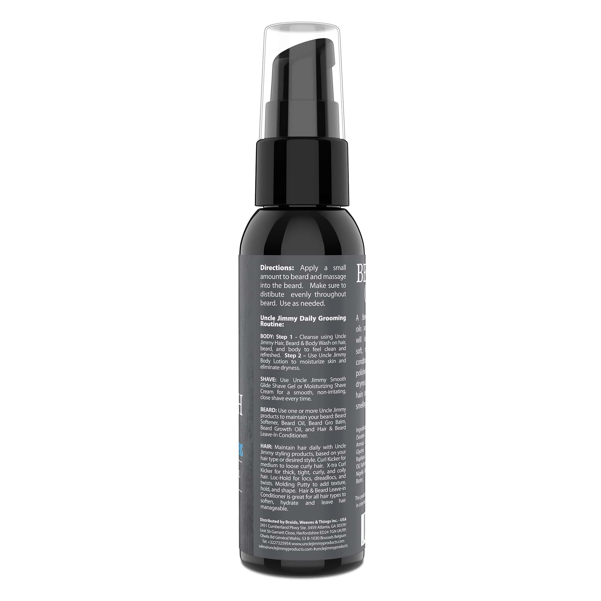 Uncle Jimmy Beard Growth Oil 2oz