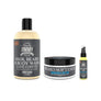 Uncle Jimmy Ultimate Beard Care Kit — Hair, Beard & Body Wash, Beard Softener, and Beard Oil shown together