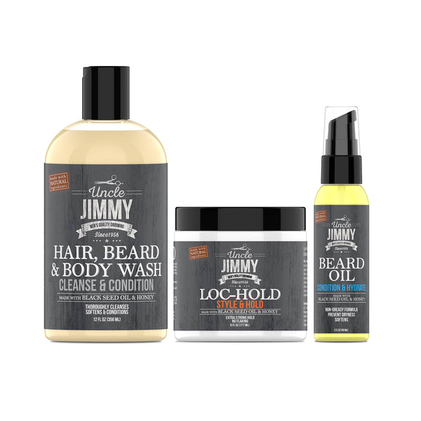 Uncle Jimmy Products Hold Hair Kit Regimen
